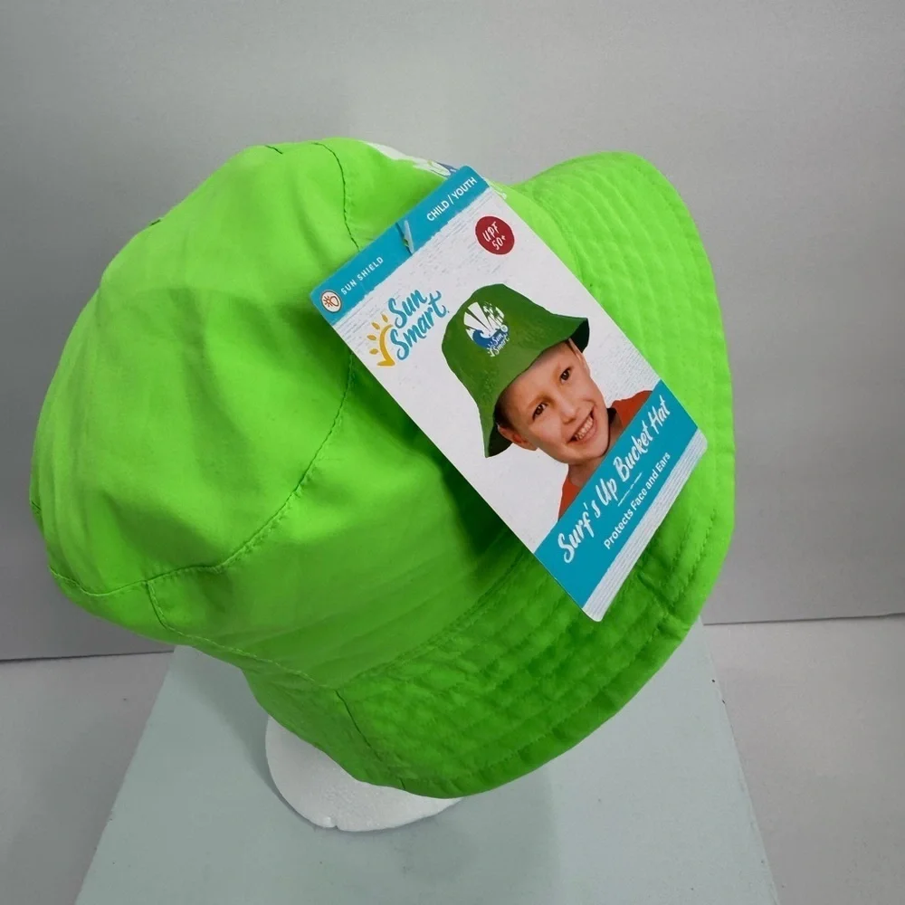 Sun Smart Kids Green Bucket Hat UPF 50+